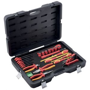 Kit of 26 insulated tools, complete with dielectric helmet and 1,000V dielectric gloves